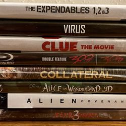 Blu-ray  DVD’s 8 For $12