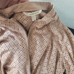 ZARA TRAFALUC ZIP JACKET SOFT PINK WOMENS SIZE SMALL