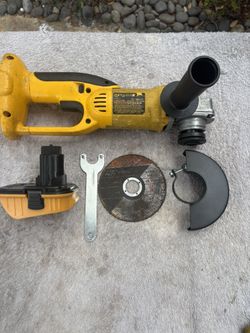 Dewalt Cordless 4 1/2” Angle Grinder Upgraded From 18V-20V w Adapter- Guard, Handle, Wrench, Disc
