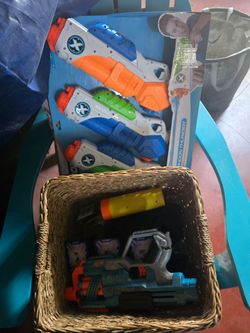 Water and nurf guns