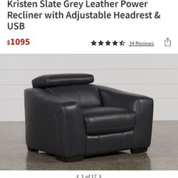 Leather Recliner New