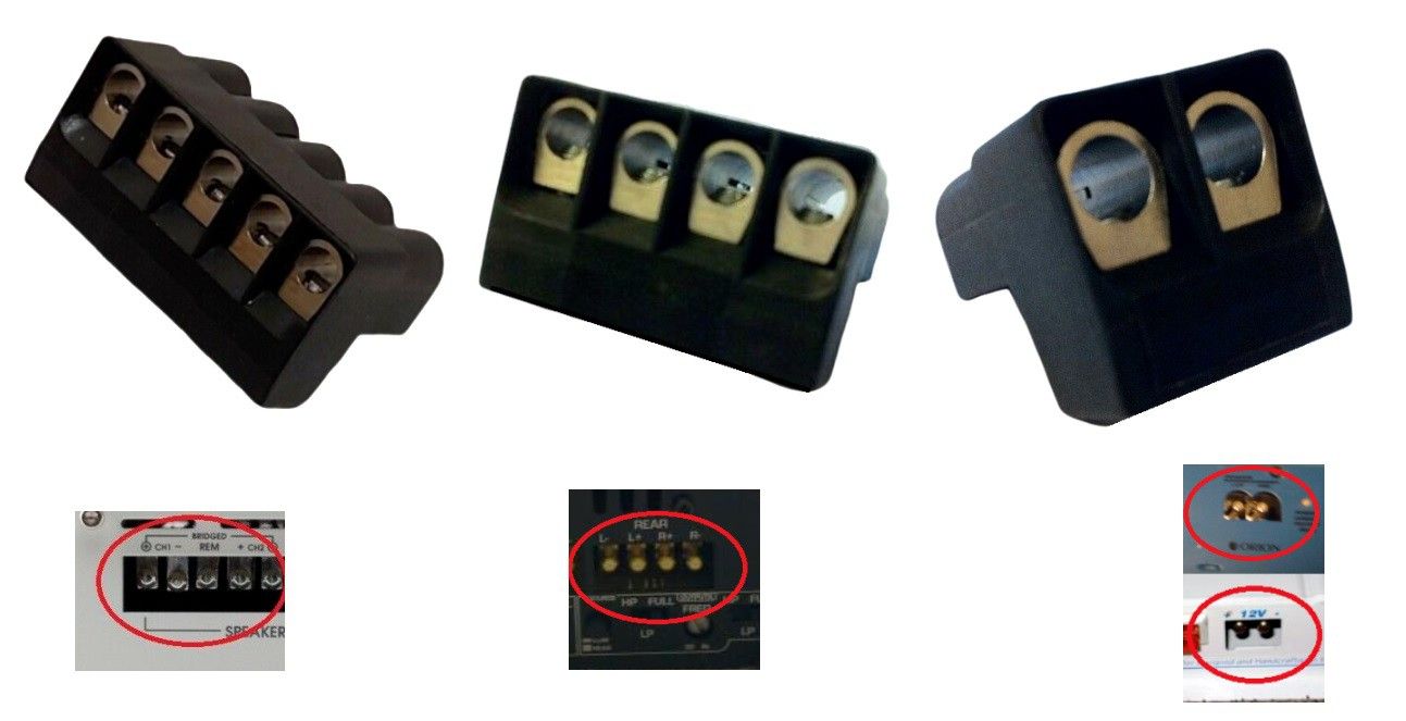 2pin 4pin 5pin amp plug ppi precision power amplifier mmats a/d/s ads orion dei viper butler tube driver mmats blaupunkt