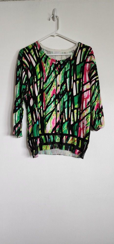 Joseph A Multi-colored Cardigan Size L