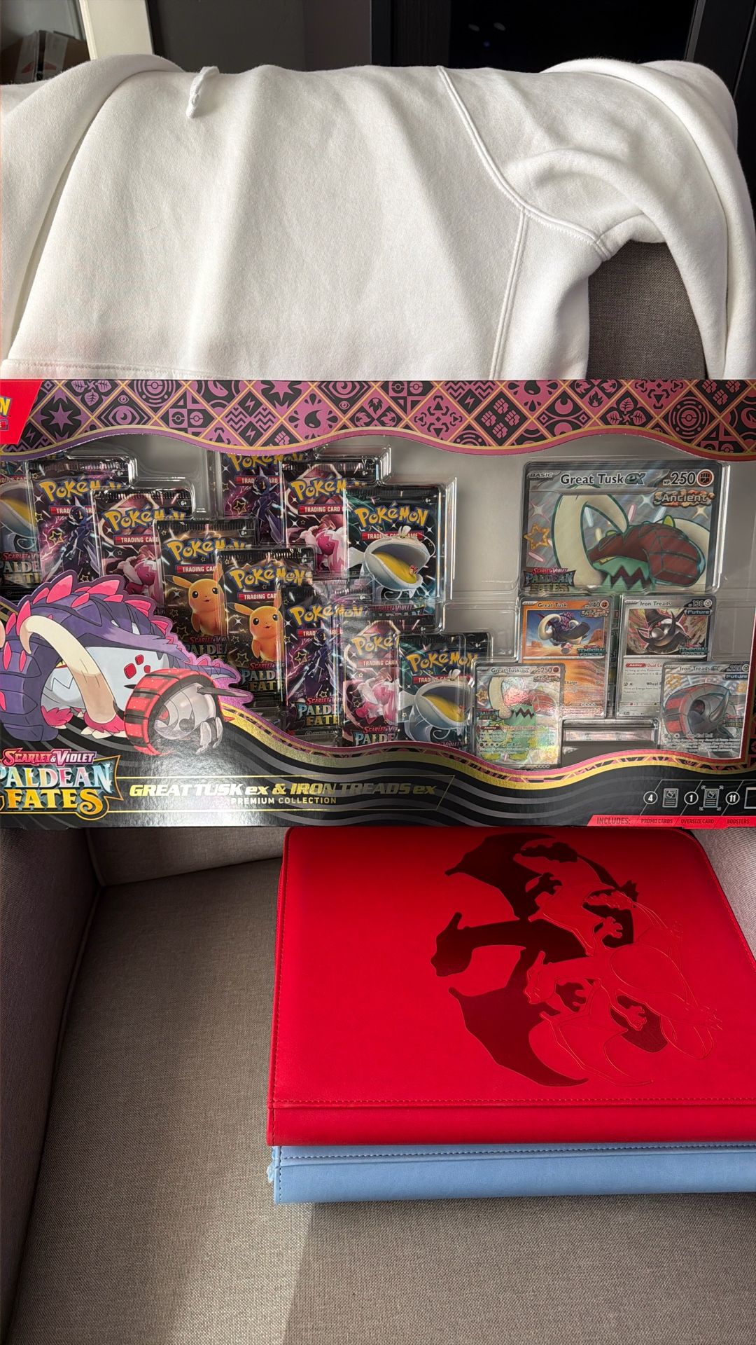 Pokemon Paldean Fates Great Tusk ex Iron Treads ex Premium Collection