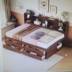 Wood Captain Storage Bed 