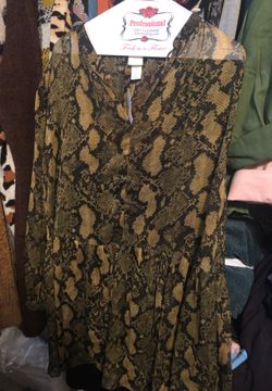 Snake print tunic dress
