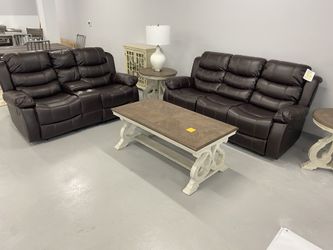 2 pc Reclining Sofa and Loveseat