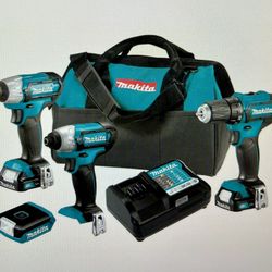 NEW Makita CT411 Cordless 12V CXT MAX 4-Tool Combo Kit
