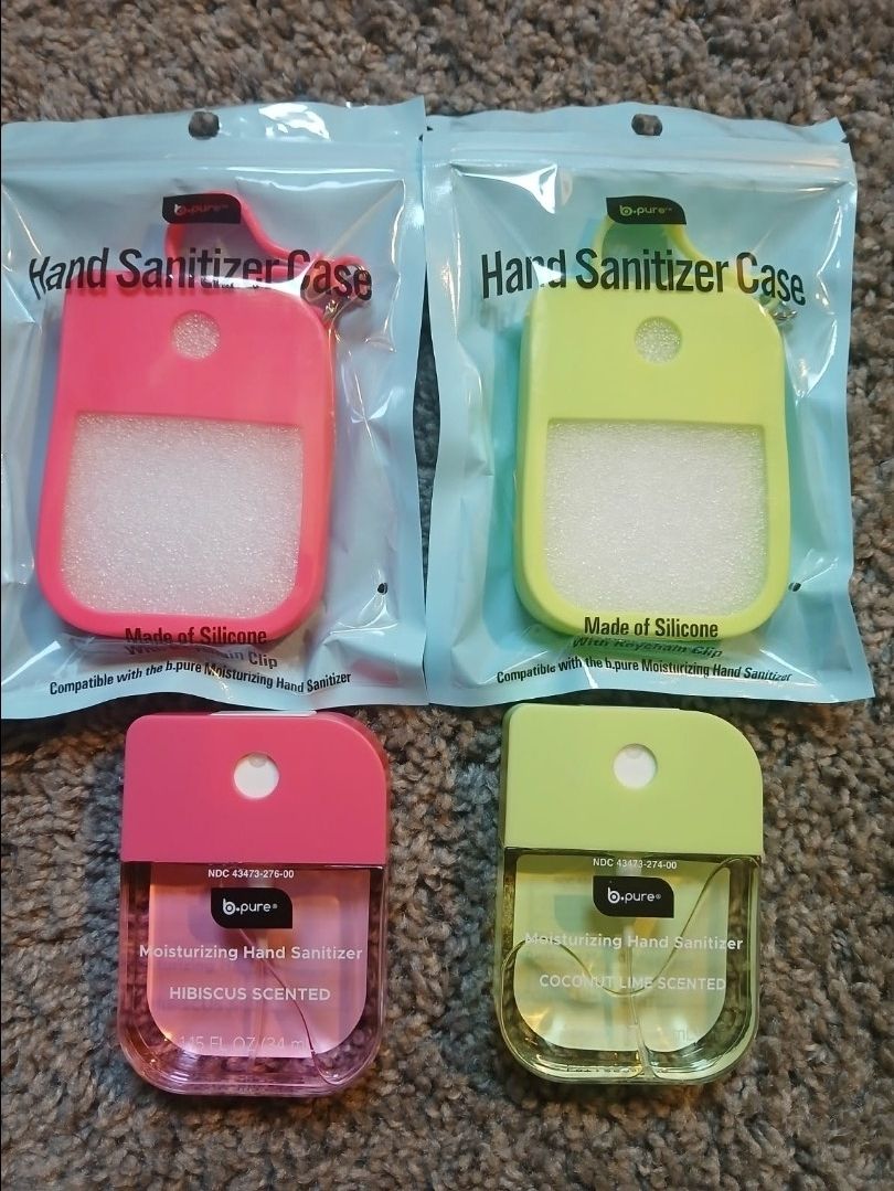 1 B.Pure Hibiscus Moisturizing Hand Sanitizer, with 1 case