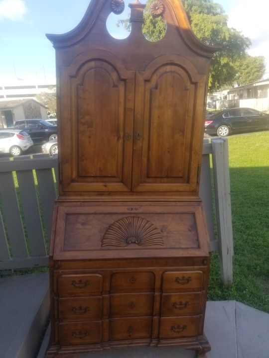 Vintage 18th Century Victorian Secretary Desk Made in Spain 