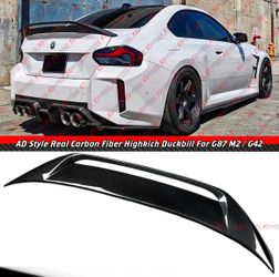 022-26 BMW G42 230i M240i G87 M2 AD Style Carbon Fiber Trunk Spoiler