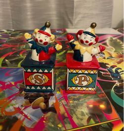 RARE Vintage 1993 Jack In A Box Salt & Pepper Shakers By applause