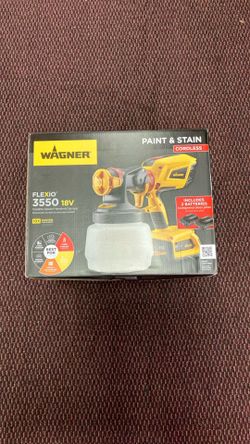  Wagner Flexio 3550 18V Cordless Variable Speed Handheld Paint Stain Sprayer