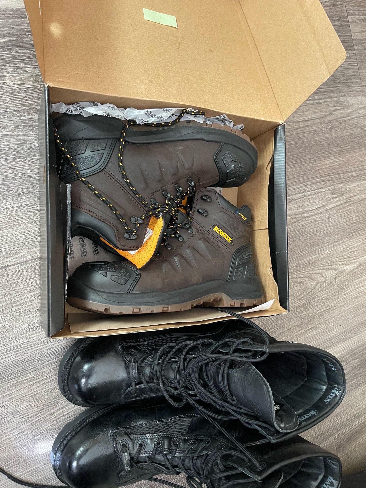 DeWalt and Bates boots