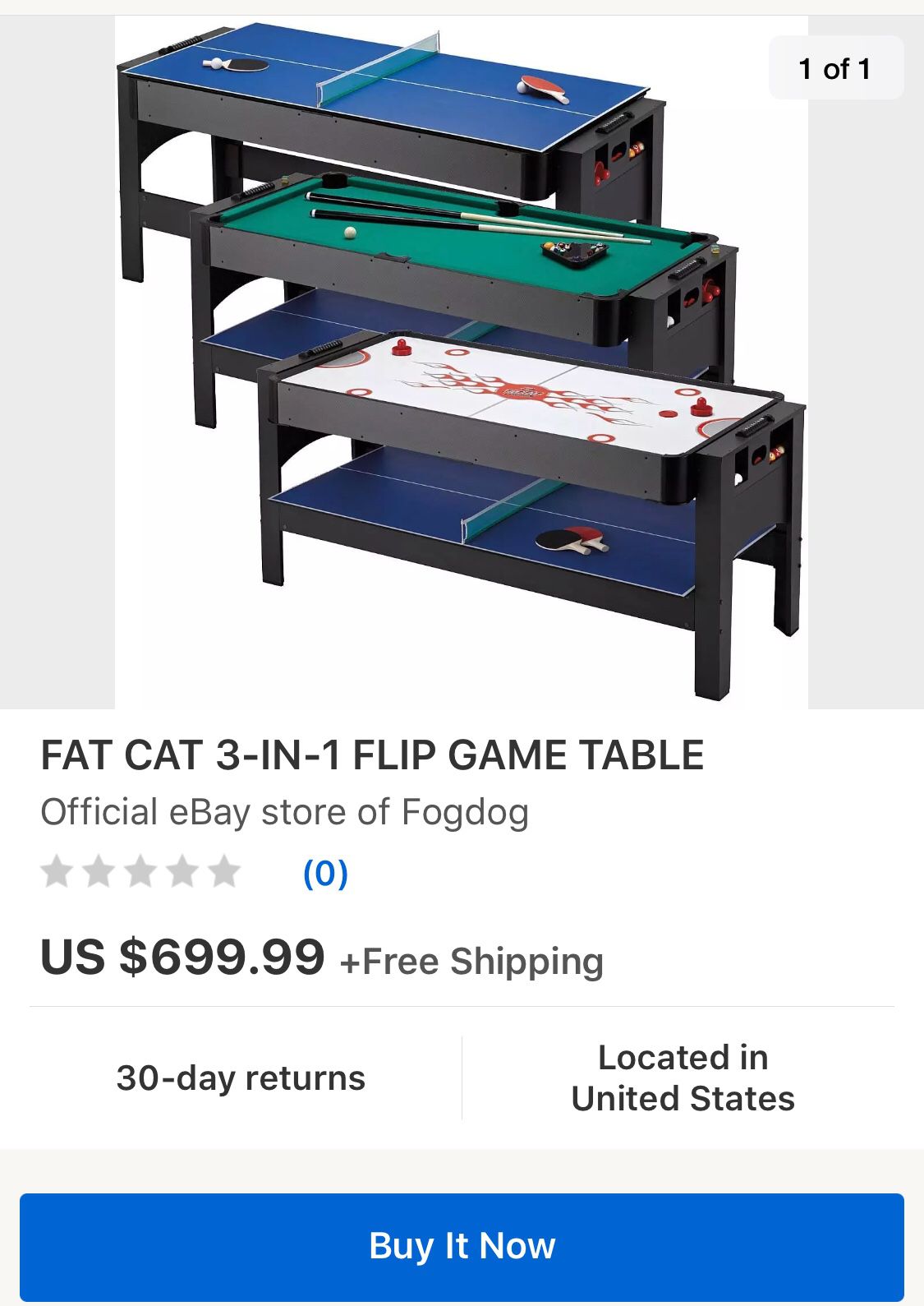 Fat cat 3 in 1 game table “brand new”