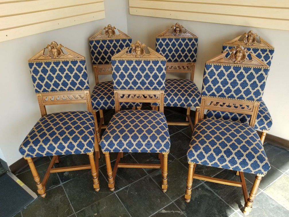 Antique Dining chairs, very unusual