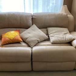 Reclining Movie Leather Sofa Electric Move U Down