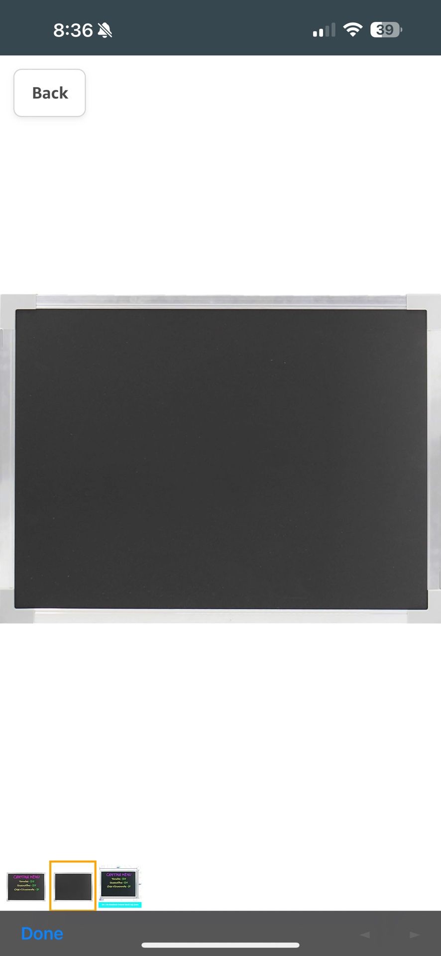 Large Black Dry Erase Board 