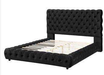 Black Queen Tufted Head and Footboard