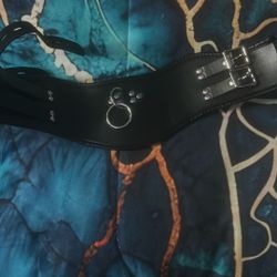 Neck Collar Soft Leather Collar Neck Adjustable Double Belt Punk Choker