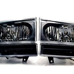 HEADLIGHTS FOR 99-04 F250 F350 SUPER DUTY LED TURN SIGNAL