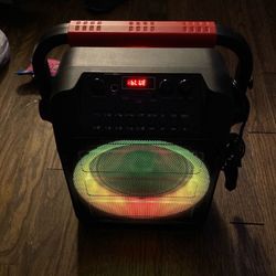 Kids Karaoke  Sub Lights Up Has Bluetooth Comes With 2 Microphones Charger Asking  70 Still Like New 