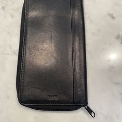 Black Leather Wallet Cardholder 
