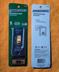 NEW Masterforce Razor Blade Scraper with 5 Blades