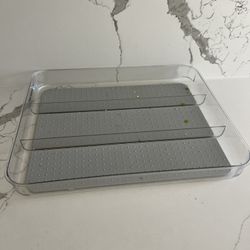 Clear Soft Grip Utensil Tray 