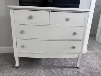 White Antique Bureau