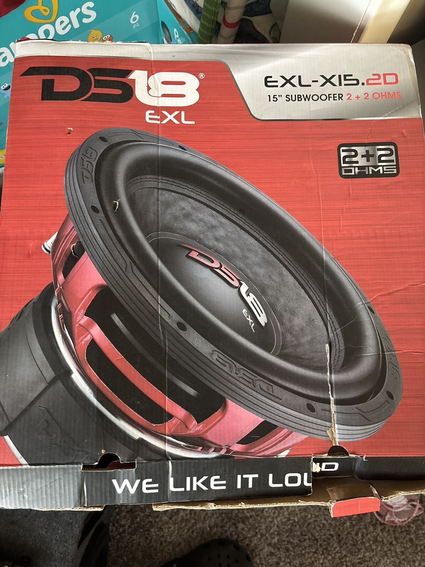 15" Subwoofer 1200 Watts Rms DVC 2-Ohms