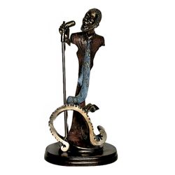 Vintage Jazz Singer Abstract Hand Painted Sculpture from The Jazz Collection 