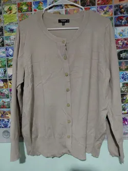 Premise Studio Beige Button-Front Cardigan