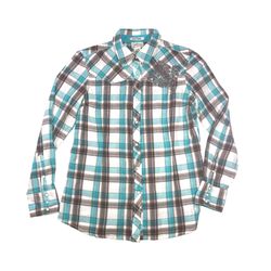 Ariat pearl snap embellishment plaid button up shirt women’s size medium