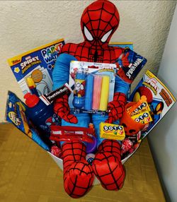 HALLOWEEN, SPIDERMAN, BOO BASKET.