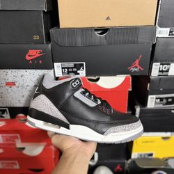 2024 Jordan Black Cement 3s size 10.5 VNDS 