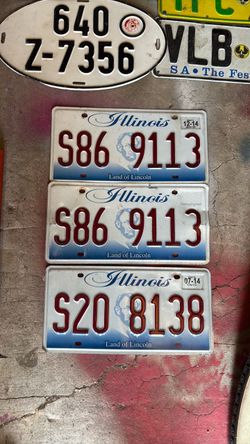 License plates all 3