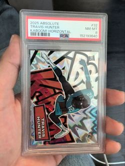 2025 Absolute Football Travis Hunter Kaboom! Horizontal RC #32 PSA 8 NM-MT Case Hit