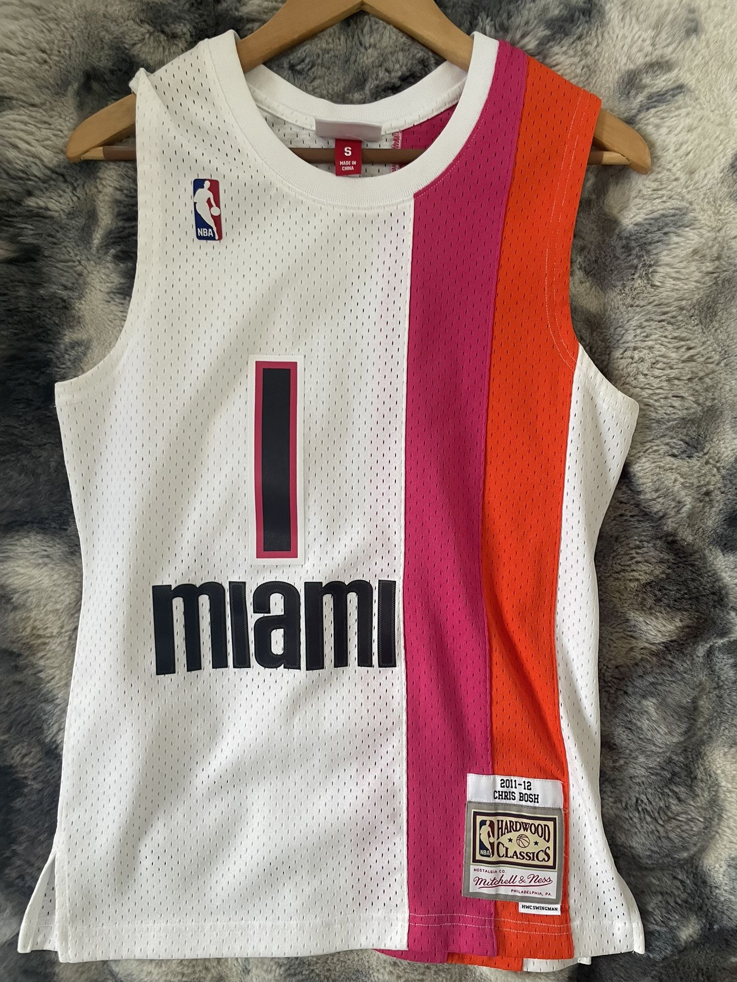 miami heat chris bosh 2011-12 jersey