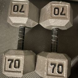 Dumbbells - Pair 70 lbs. 