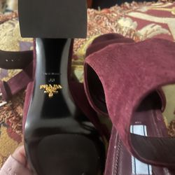 Burgundy Suede Women's Dress Shoes