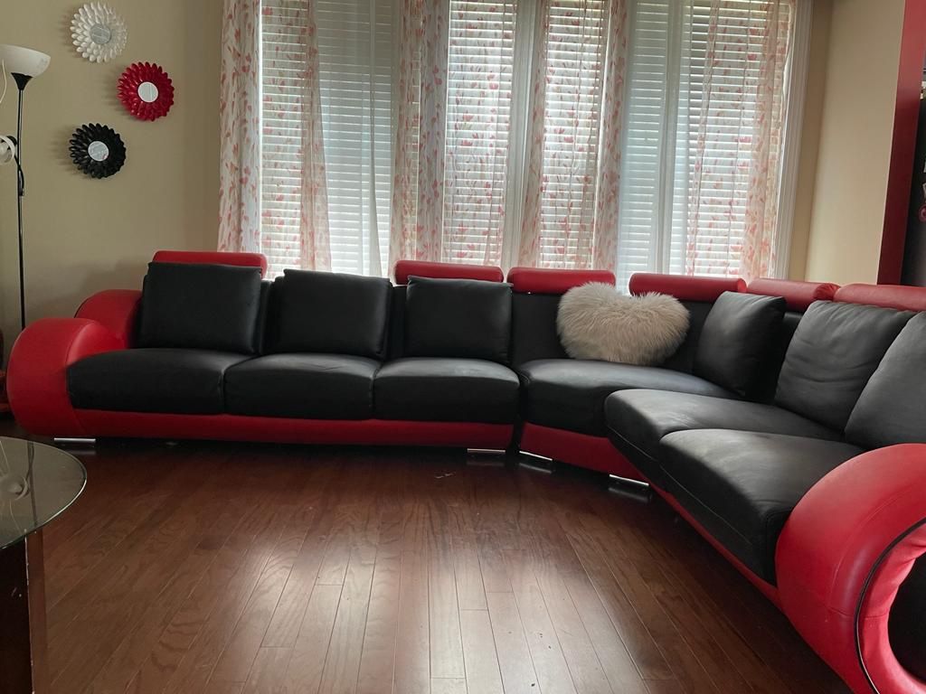 Sectional Italian Leather Couch