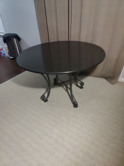 Marble Table With Leather Chairs