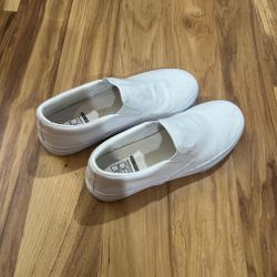 White Slip Ons