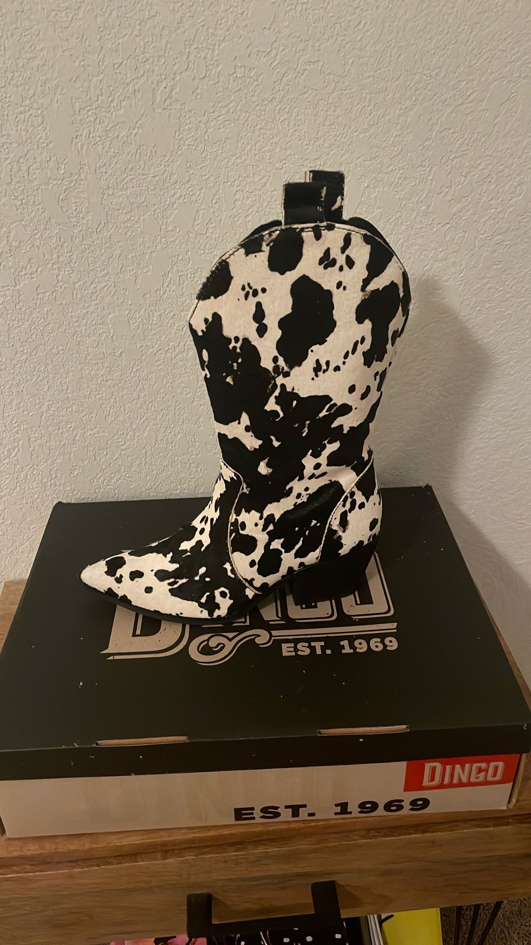 Cow Print Cowboy Boots 
