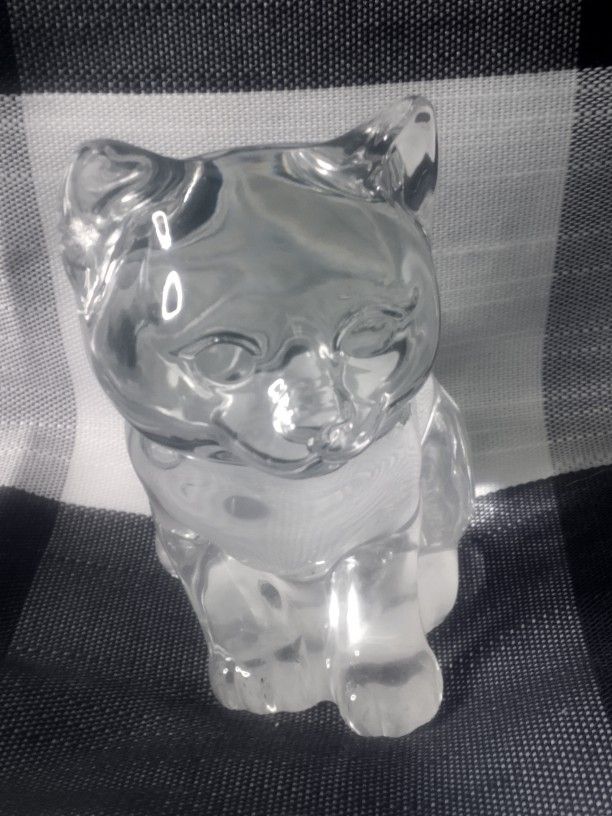 Princess House Crystal Cat Figurine
Paperweight 3" Height