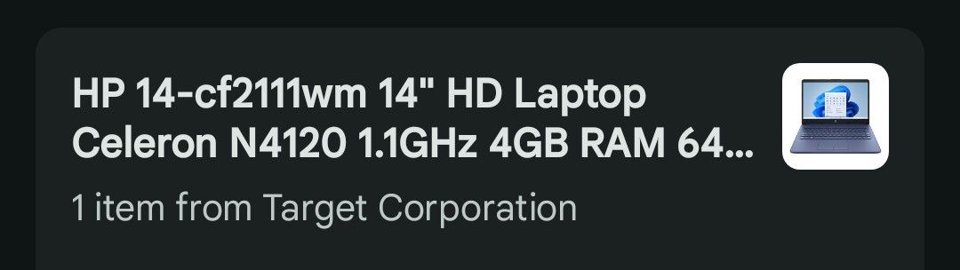 14" Hp Laptop