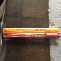 2 Bubble Wands - Pink & Orange - New
