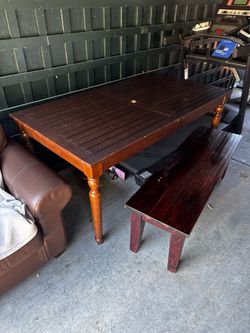 Cherry Wood Patio Table