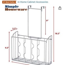 Brand New Simple Houseware 2pk Over Cabinet Door Organizer 